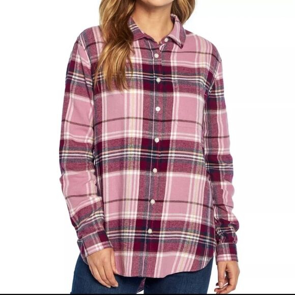 NWT GAP Boyfriend Style Flannel Button Down Long Sleeve Shirt Size XXL - Picture 1 of 9